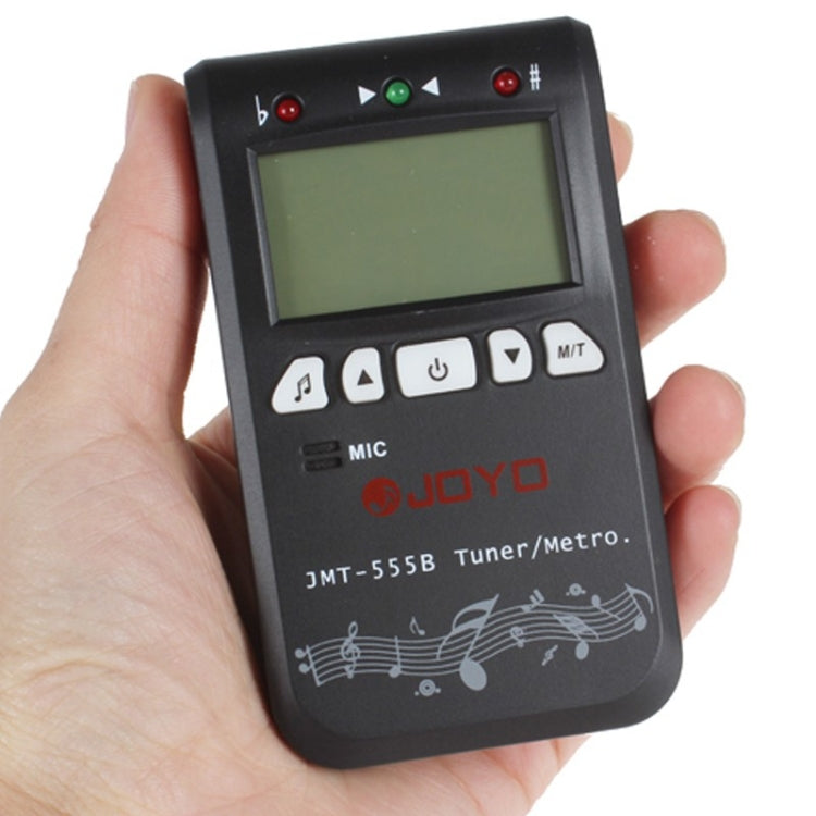 JOYO JMT-555B Metrónomo Sintonizador Cromático Digital LCD Retroiluminación con Generador de Tonos 3 en 1 Kit para Guitarra Violín Ukelele, JMT-555B