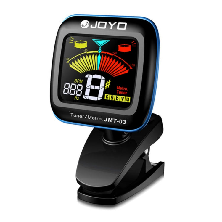 JOYO JMT-03 Metrónomo afinador de guitarra portátil con clip Admite modo de afinación MIC y CLIP 2 en 1 Rotación de 360 grados para guitarra, violín, ukelele, JMT-03