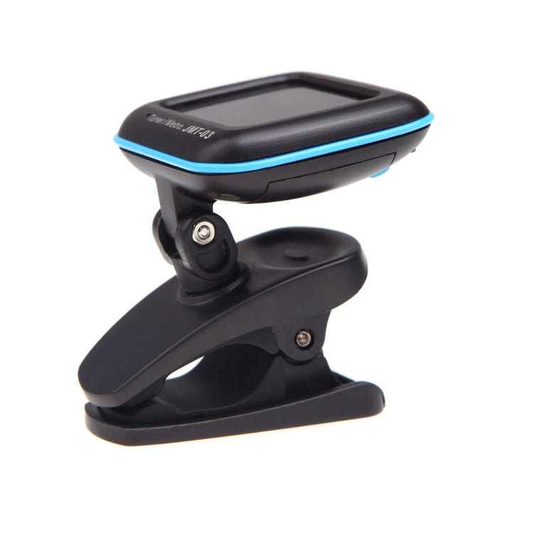 JOYO JMT-03 Metrónomo afinador de guitarra portátil con clip Admite modo de afinación MIC y CLIP 2 en 1 Rotación de 360 grados para guitarra, violín, ukelele, JMT-03