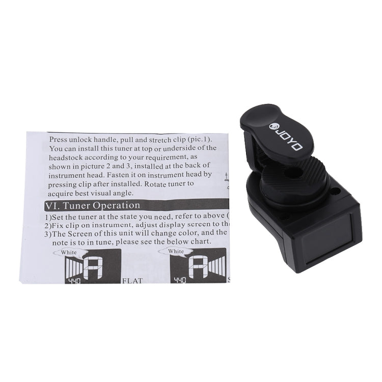 JOYO JT-306 Mini sintonizador digital LCD con clip para guitarra eléctrica acústica, bajo, violín, ukelele, JT-306
