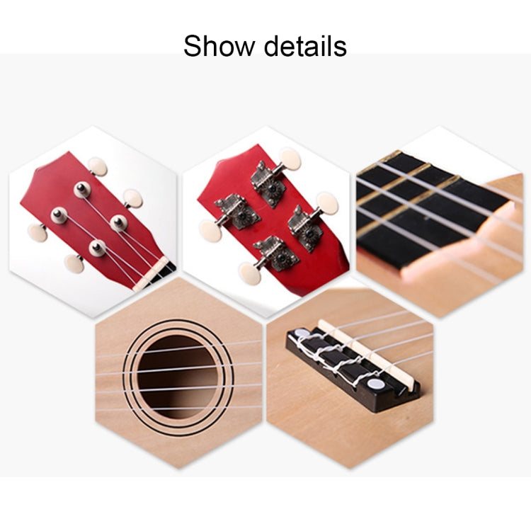 HM100 Ukelele de tilo de 21 pulgadas Instrumento de iluminación musical para niños