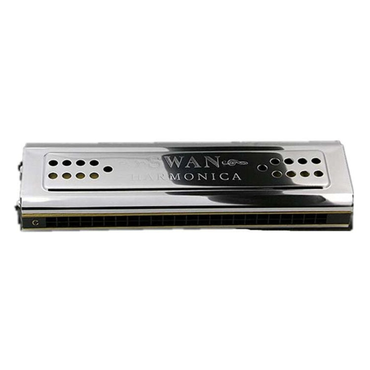 Swan SW24-12A Caja de polifonía para principiantes, armónica de doble cara con 24 agujeros, rendimiento para principiantes y adultos, SW24-12A 24-holes Polyphonic Harmonica