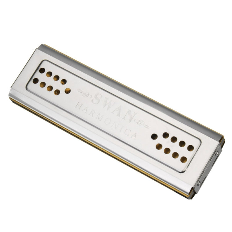 Swan SW24-12A Caja de polifonía para principiantes, armónica de doble cara con 24 agujeros, rendimiento para principiantes y adultos, SW24-12A 24-holes Polyphonic Harmonica