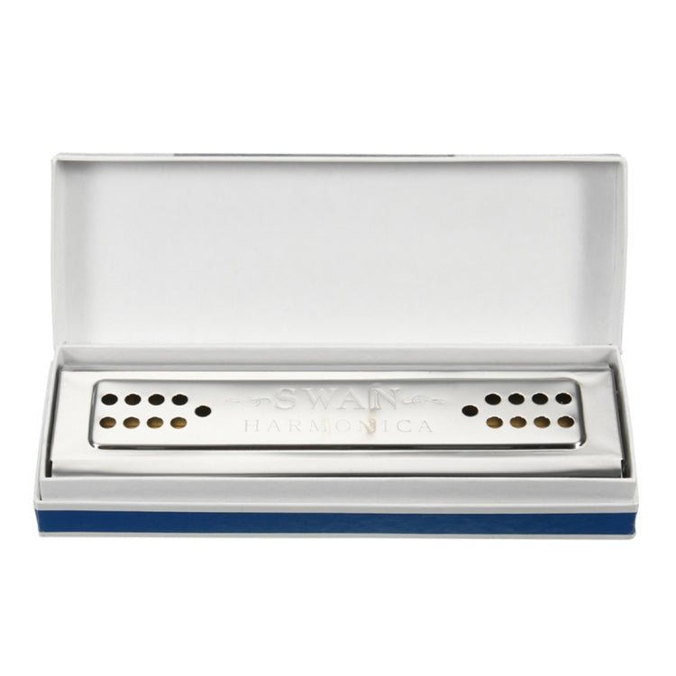 Swan SW24-12A Caja de polifonía para principiantes, armónica de doble cara con 24 agujeros, rendimiento para principiantes y adultos, SW24-12A 24-holes Polyphonic Harmonica