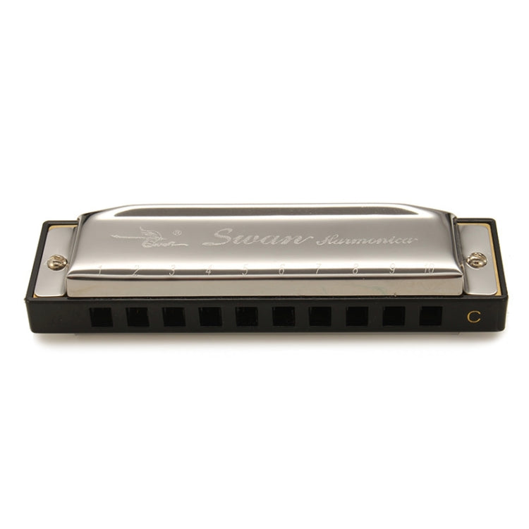 Swan SW1020-7 10 agujeros diatónico Blues arpa armónica adultos estudiantes niños instrumentos principiantes, SW1020-7 10 Holes Polyphonic Harmonica