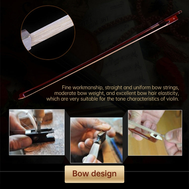 Violín acústico de tamaño completo 4/4 Violín de madera maciza hecho a mano, Violin