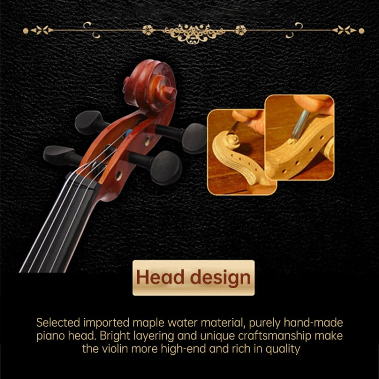 Violín acústico de tamaño completo 4/4 Violín de madera maciza hecho a mano, Violin