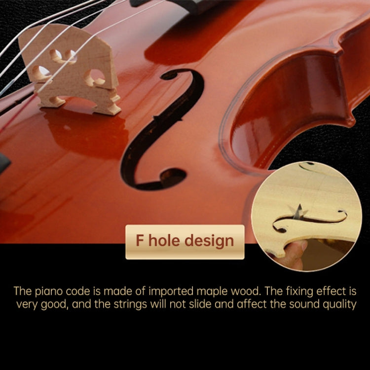 Violín acústico de tamaño completo 4/4 Violín de madera maciza hecho a mano, Violin