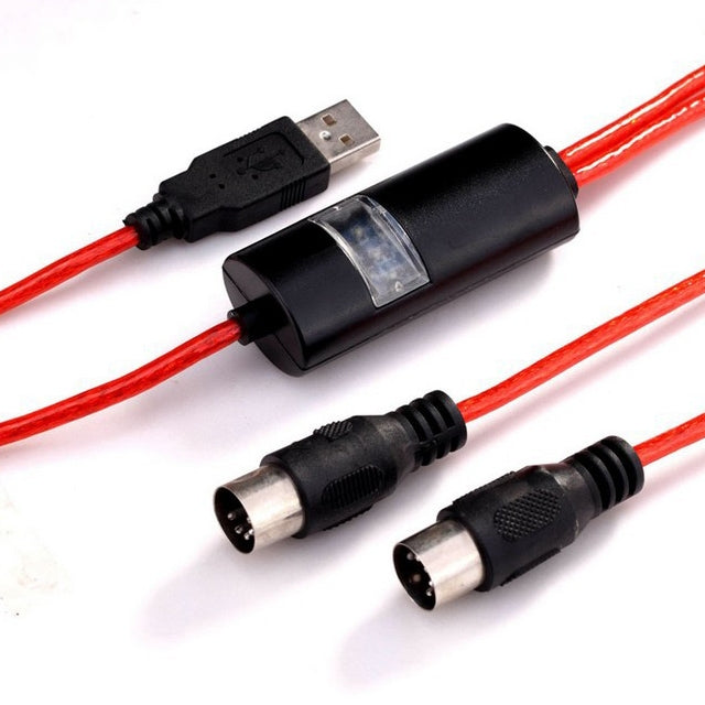 WERSI UM-18 Cable MIDI USB Cable MIDI MidiPort Línea de edición de música de batería electrónica para piano eléctrico, Longitud: 2 m