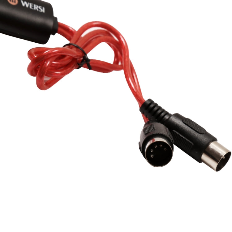 WERSI UM-18 Cable MIDI USB Cable MIDI MidiPort Línea de edición de música de batería electrónica para piano eléctrico, Longitud: 2 m