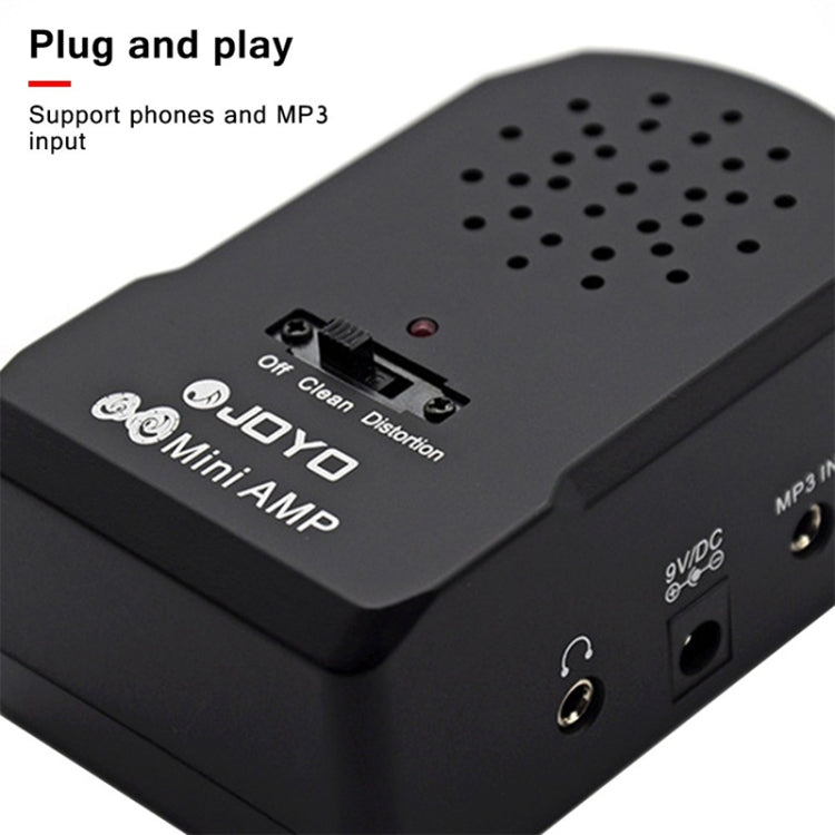 JOYO JA-01 Amplificador de guitarra de gran volumen de 2 W Mini altavoces eléctricos portátiles para bajo con timbre de distorsión, compatible con MP3/auriculares, JA-01