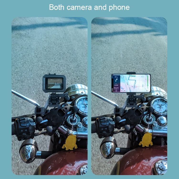 RUIGPRO-Soporte de teléfono de aleación para manillar de motocicleta, para cámara deportiva GoPro/ Insta360/DJI OSMO