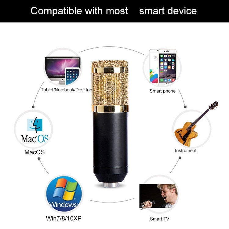 Compatible con PC/Mac para transmisión en vivo, KTV, etc., BM800 Black, BM800 Pink, BM800 Blue, BM800 Red, BM800 White