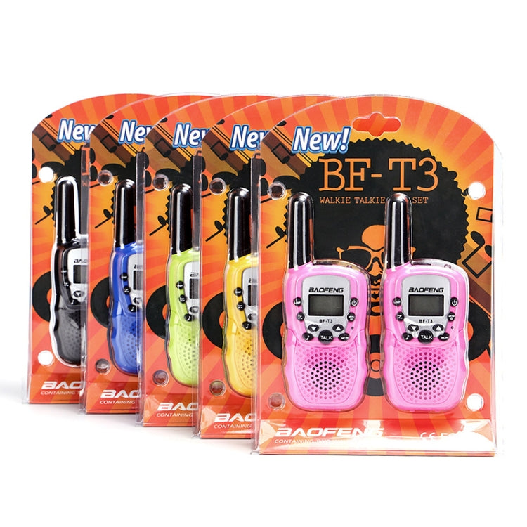 2 PCS BaoFeng BF-T3 1W Walkie Talkie portátil con radio de banda única para niños con función de monitor, enchufe de EE. UU., BF-T3 US Plug