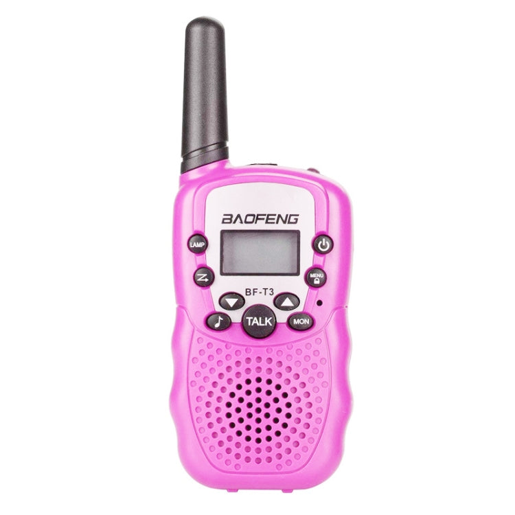 2 PCS BaoFeng BF-T3 1W Walkie Talkie portátil con radio de banda única para niños con función de monitor, enchufe de la UE, BF-T3 EU Plug
