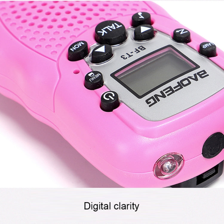 2 PCS BaoFeng BF-T3 1W Walkie Talkie portátil con radio de banda única para niños con función de monitor, enchufe de la UE, BF-T3 EU Plug