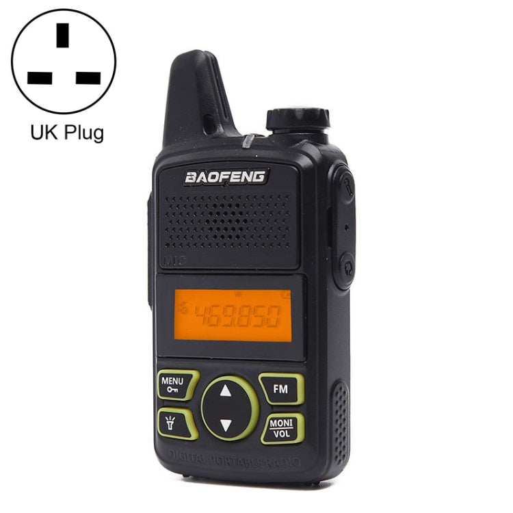 BaoFeng BF-T1 Walkie Talkie portátil con radio de banda única, enchufe para Reino Unido, BF-T1 UK Plug