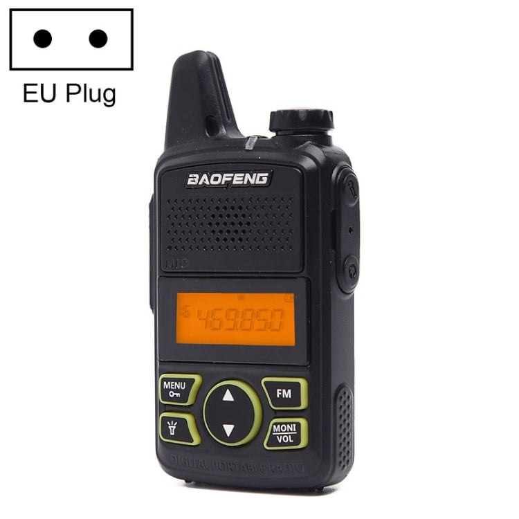 Walkie Talkie portátil con radio de banda única BaoFeng BF-T1, enchufe UE, BF-T1 EU Plug