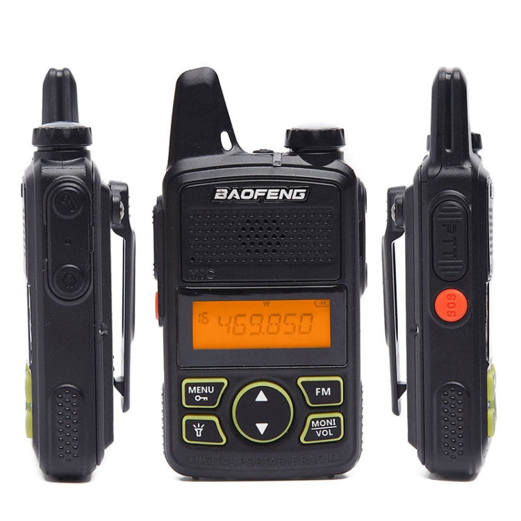 Walkie Talkie portátil con radio de banda única BaoFeng BF-T1, enchufe UE, BF-T1 EU Plug