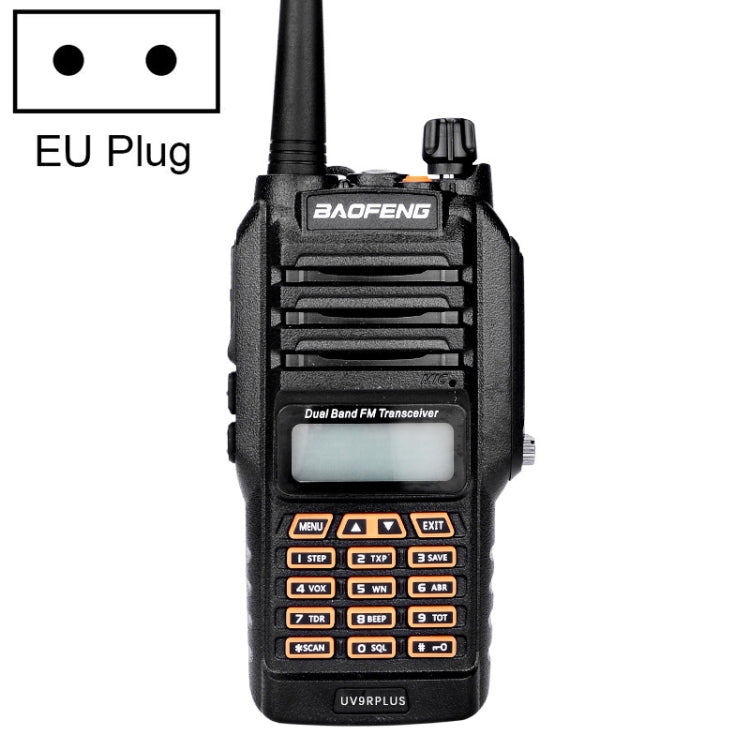 BaoFeng BF-UV9Rplus 8W Walkie Talkie con antena portátil de radio de doble banda resistente al agua, enchufe de la UE, BF-UV9Rplus EU Plug