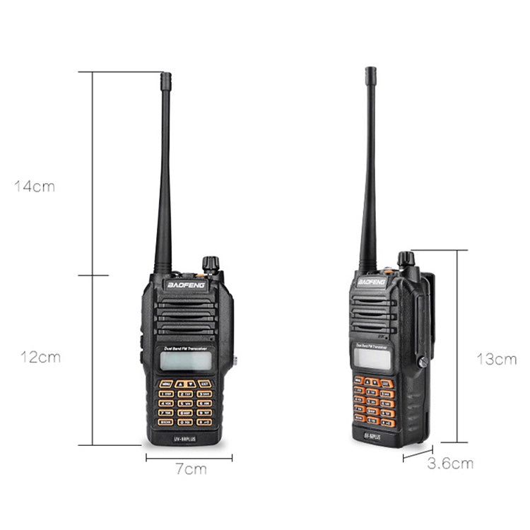 BaoFeng BF-UV9Rplus Walkie Talkie con antena portátil de radio de doble banda resistente al agua de 16 W, enchufe de Reino Unido, BF-UV9Rplus UK Plug