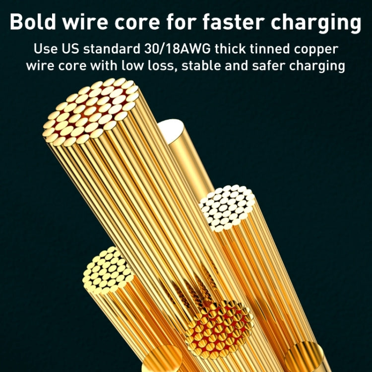 WK WDC-180 6A Pioneer Series USB a cable de datos de carga rápida transparente de 8 pines, longitud: 1 m, USB to 8 Pin