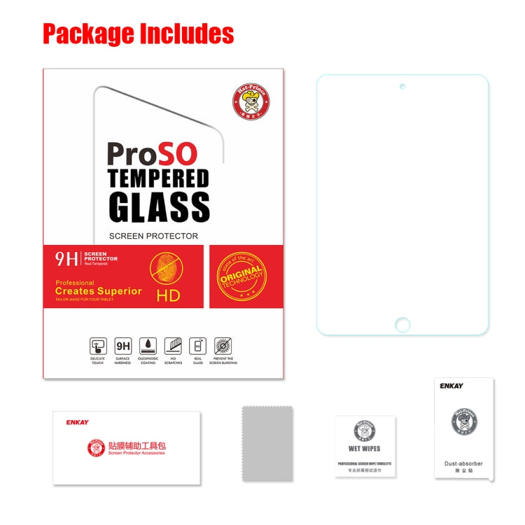ENKAY Hat-Prince 0,33 mm 9H 2.5D Película protectora de vidrio templado con borde de arco para iPad mini 2019, iPad mini 2019