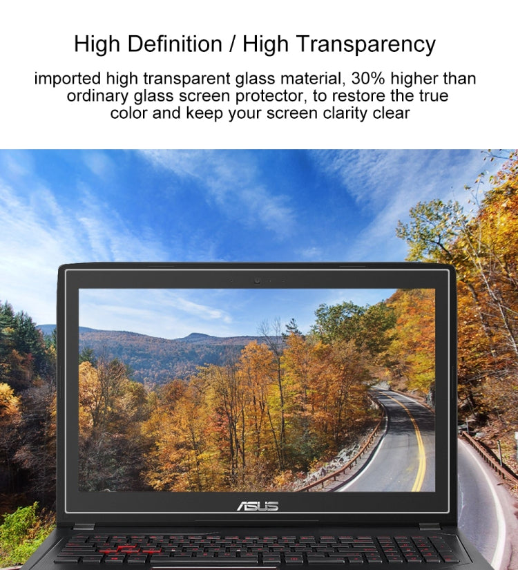 Película protectora de vidrio templado HD de pantalla universal para computadora portátil de 15,6 pulgadas, 15.6 inch