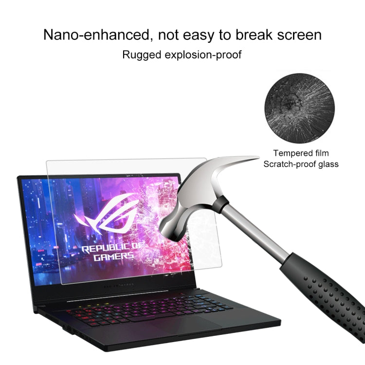 Película protectora de vidrio templado HD para pantalla de ordenador portátil para ASUS ROG Zephyrus M GU502 de 15,6 pulgadas, For ASUS ROG Zephyrus M 15.6 inch