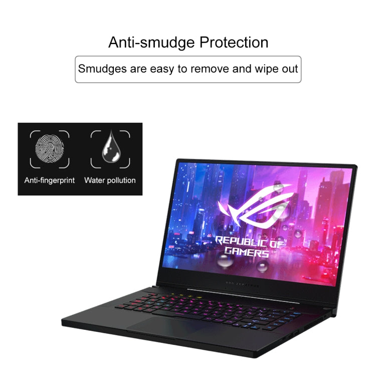 Película protectora de vidrio templado HD para pantalla de ordenador portátil para ASUS ROG Zephyrus M GU502 de 15,6 pulgadas, For ASUS ROG Zephyrus M 15.6 inch