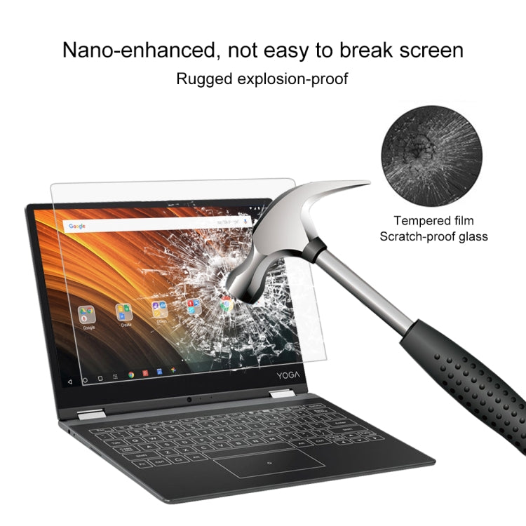 Película De Vidrio Templado De Pantalla Completa De Dureza Superficial De 0,4 Mm 9H Para Lenovo YOGA A12, Yoga A12