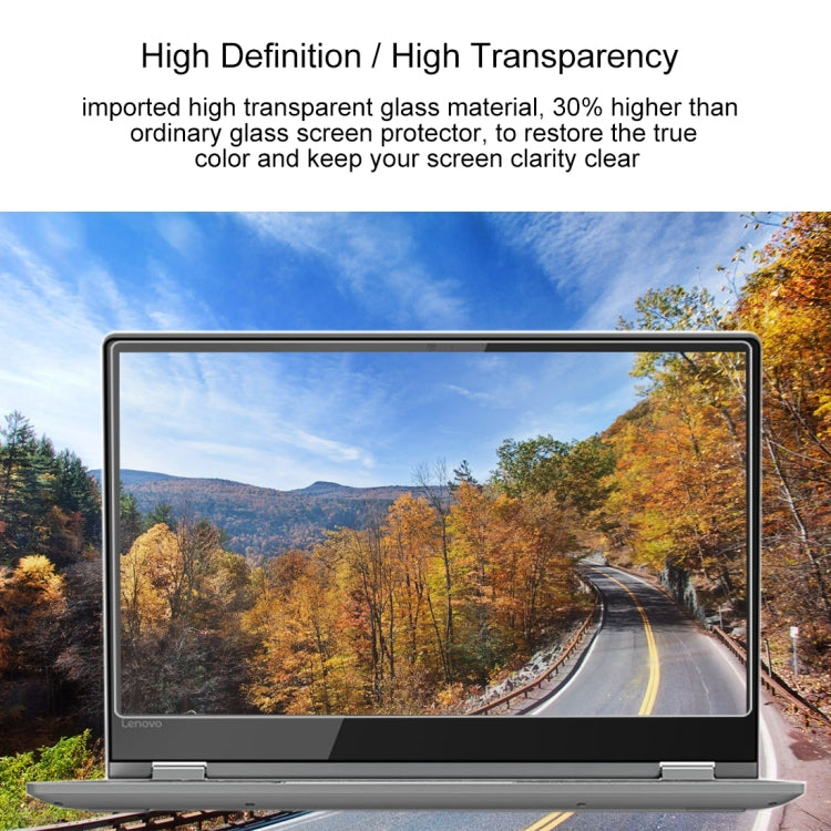 Película de vidrio templado de pantalla completa de dureza superficial 9H de 0,4 mm para Lenovo ThinkPad Yoga 530 de 14 pulgadas, Yoga 530