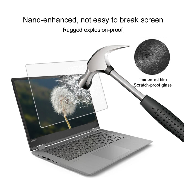 Película de vidrio templado de pantalla completa de dureza superficial 9H de 0,4 mm para Lenovo ThinkPad Yoga 530 de 14 pulgadas, Yoga 530