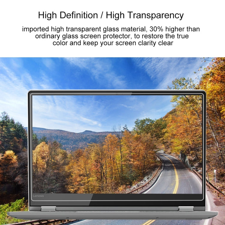 Película de vidrio templado de pantalla completa de dureza superficial 9H de 0,4 mm para Lenovo ThinkPad Yoga 530 de 14 pulgadas, Yoga 530