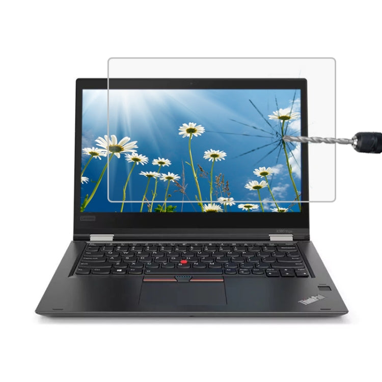 Película de vidrio templado de pantalla completa de dureza superficial 9H de 0,4 mm para Lenovo ThinkPad X380 Yoga de 13,3 pulgadas, X380 Yoga