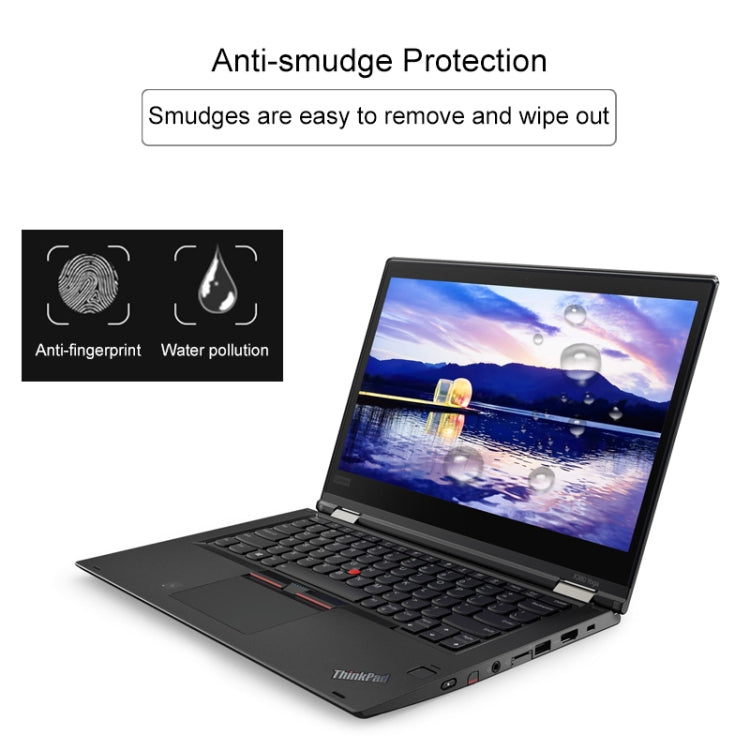 Película de vidrio templado de pantalla completa de dureza superficial 9H de 0,4 mm para Lenovo ThinkPad X380 Yoga de 13,3 pulgadas, X380 Yoga