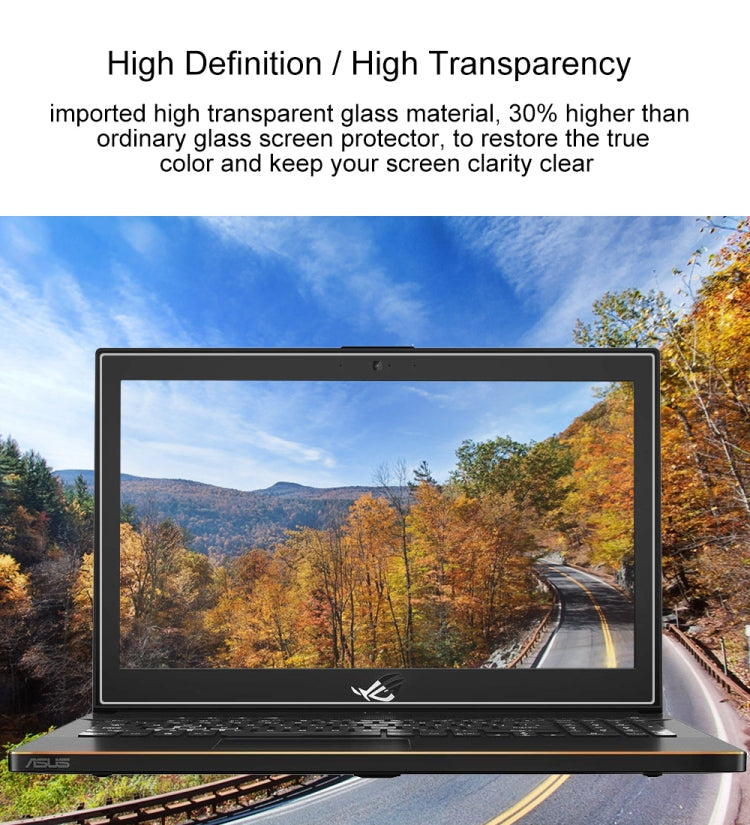 Película protectora de vidrio templado HD para pantalla de portátil para ASUS ROG GU501 de 15,6 pulgadas, For ASUS ROG GU501 15.6 inch