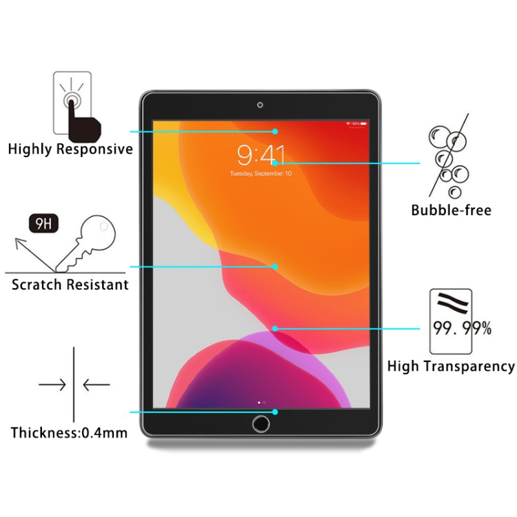 Para iPad 10.2 2021/2020/2019 Película de vidrio templado 9H 2.5D, For iPad 10.2 2021 / 2020 / 2019(2.5D)(1 PC)