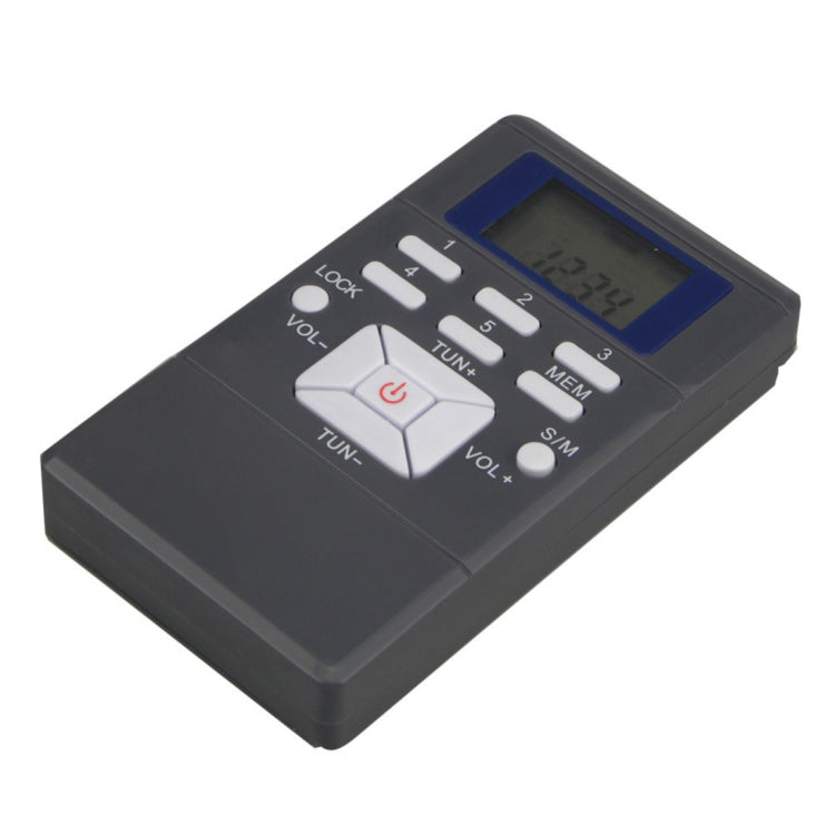 Mini receptor de radio portátil con pantalla LCD digital de modulación de frecuencia con conector para auriculares y cordón