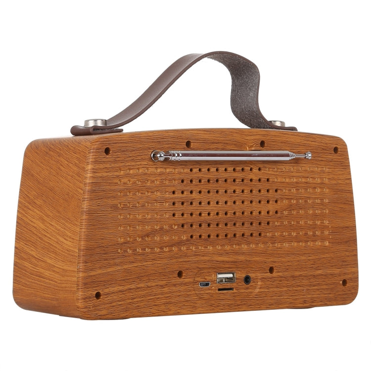 NewRixing NR-4013 Altavoz FM inalámbrico de mano con textura de ceniza de Manchuria Retro con función de llamada, compatible con tarjeta TF y disco U