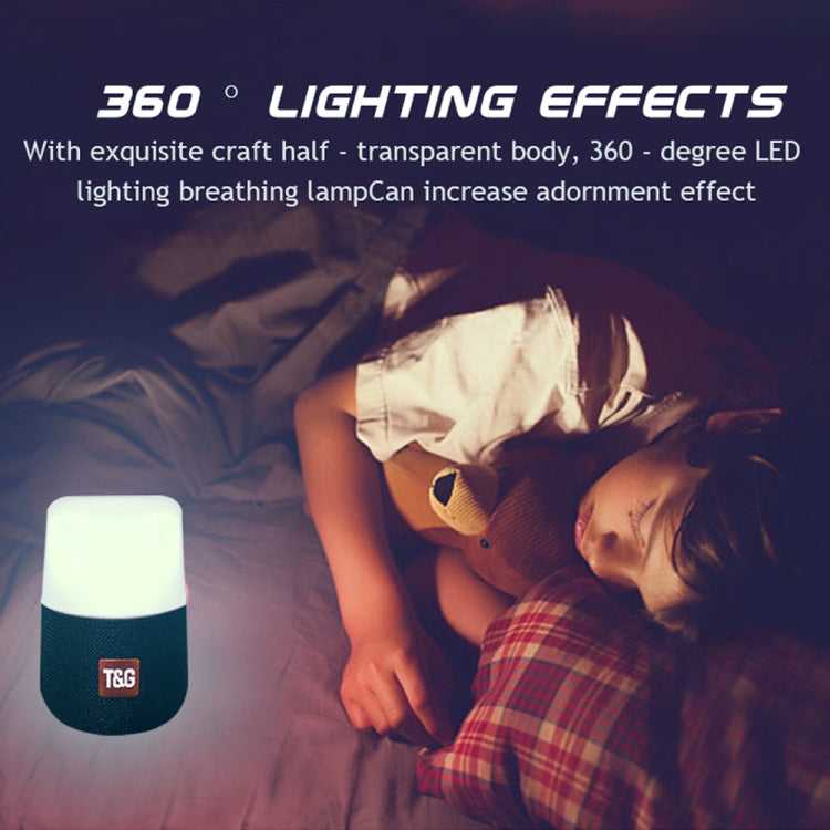 T&G TG168 Altavoz estéreo inalámbrico portátil Bluetooth V5.0 con asa, micrófono incorporado, soporte de luz LED intermitente, tarjeta TF, disco U, entrada auxiliar y FM, TG168