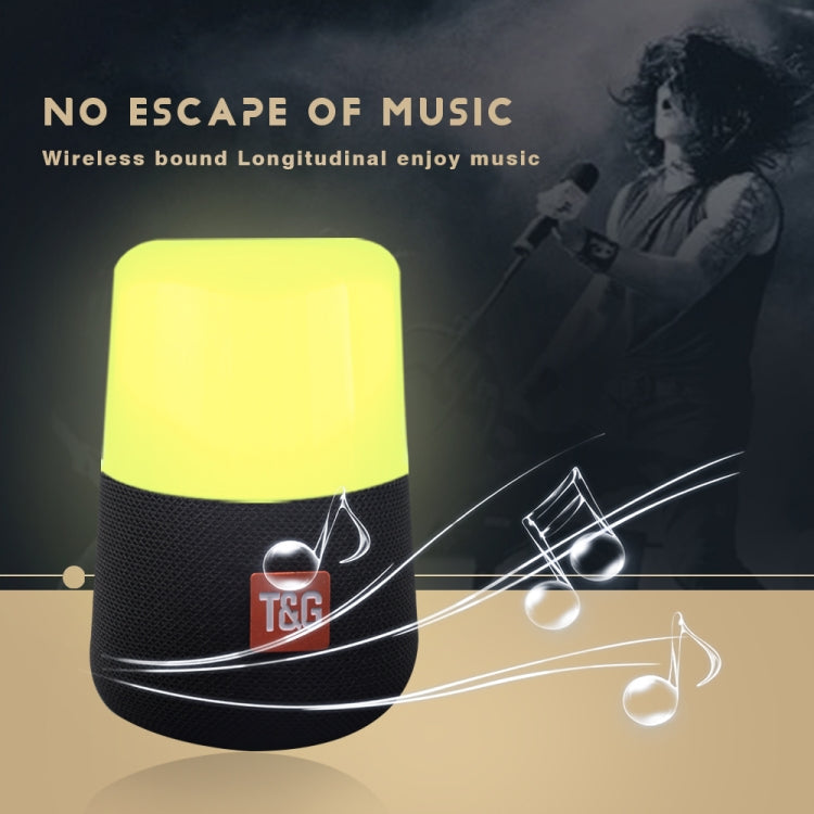 T&G TG168 Altavoz estéreo inalámbrico portátil Bluetooth V5.0 con asa, micrófono incorporado, soporte de luz LED intermitente, tarjeta TF, disco U, entrada auxiliar y FM, TG168