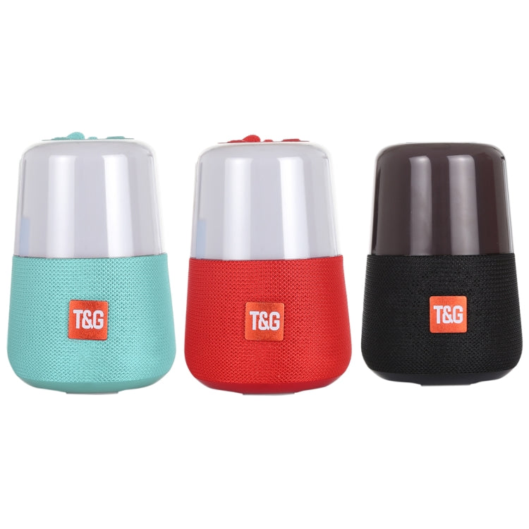 T&G TG168 Altavoz estéreo inalámbrico portátil Bluetooth V5.0 con asa, micrófono incorporado, soporte de luz LED intermitente, tarjeta TF, disco U, entrada auxiliar y FM, TG168