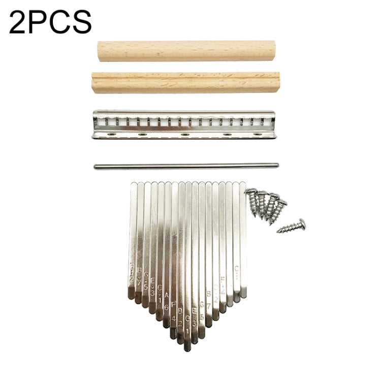 Kit de accesorios para púas Kalimba, 2 uds., 17 tonos, teclas de Piano de pulgar, 2 PCS 17 Tone