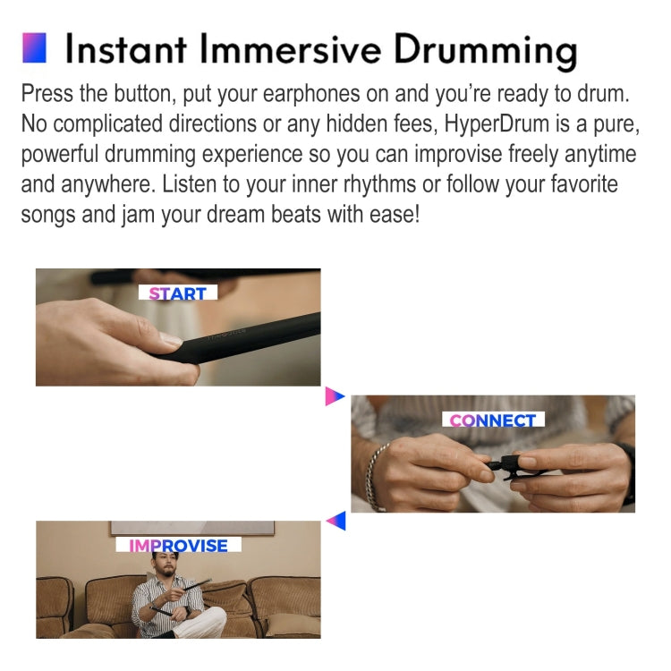 Hyperdrum Somatosensory Virtual Drum Kit Instrumento musical portátil inteligente, Hyperdrum Somatosensory Virtual Drum