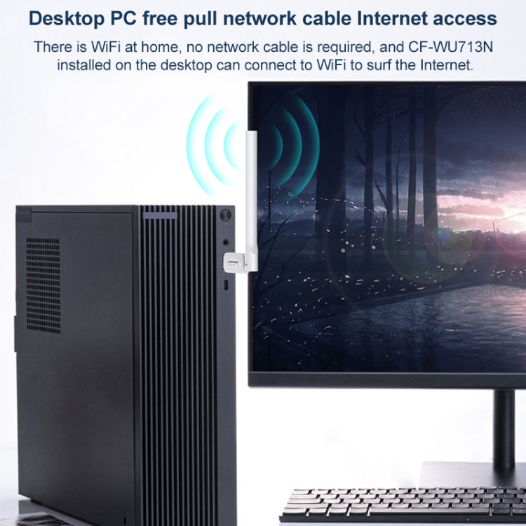 Adaptador de Red USB Wifi COMFAST CF-WU713N 300Mbps, CF-WU713N