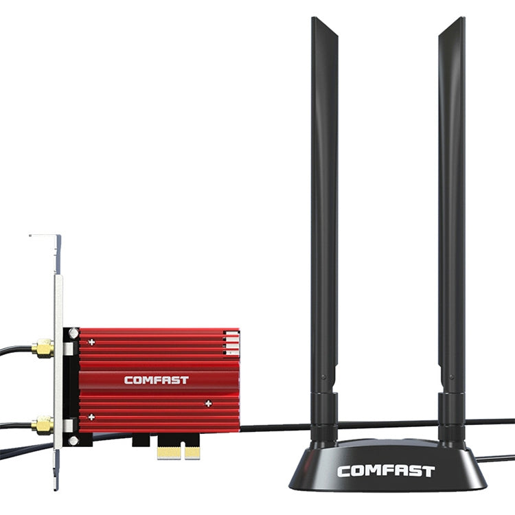 COMFAST CF-AX210 PLUS 5374Mbps Tribanda + Bluetooth 5.2 Tarjeta de red inalámbrica WiFi6E PCI-E, CF-AX210 PLUS