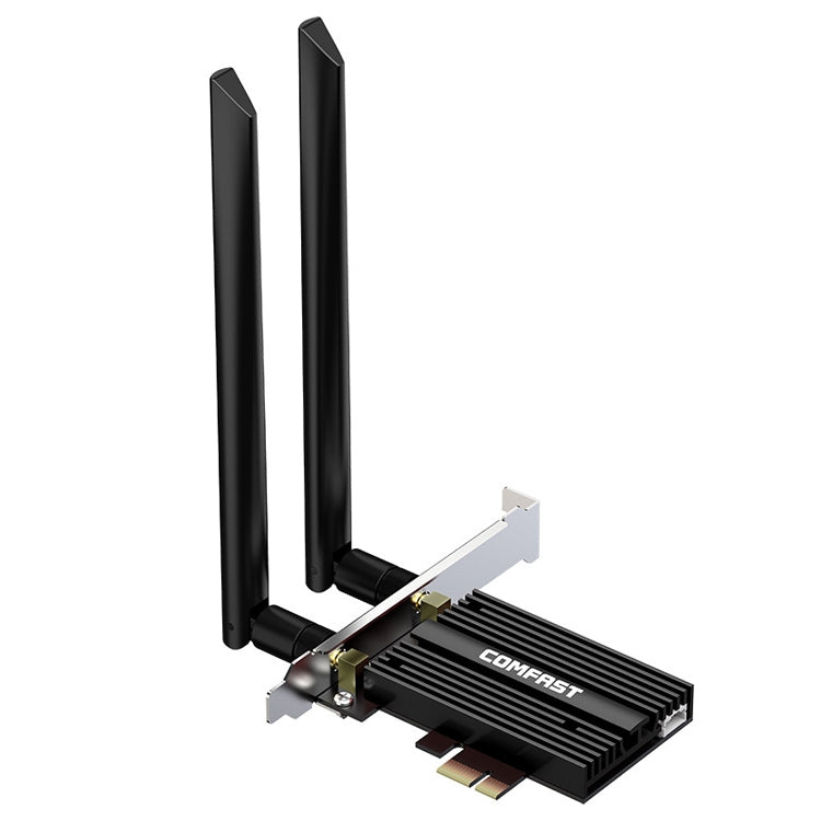 COMFAST CF-AX210 PRO 5374Mbps Tribanda + Bluetooth 5.2 Tarjeta de red inalámbrica WiFi6E PCI-E con disipador de calor, CF-AX210 PRO