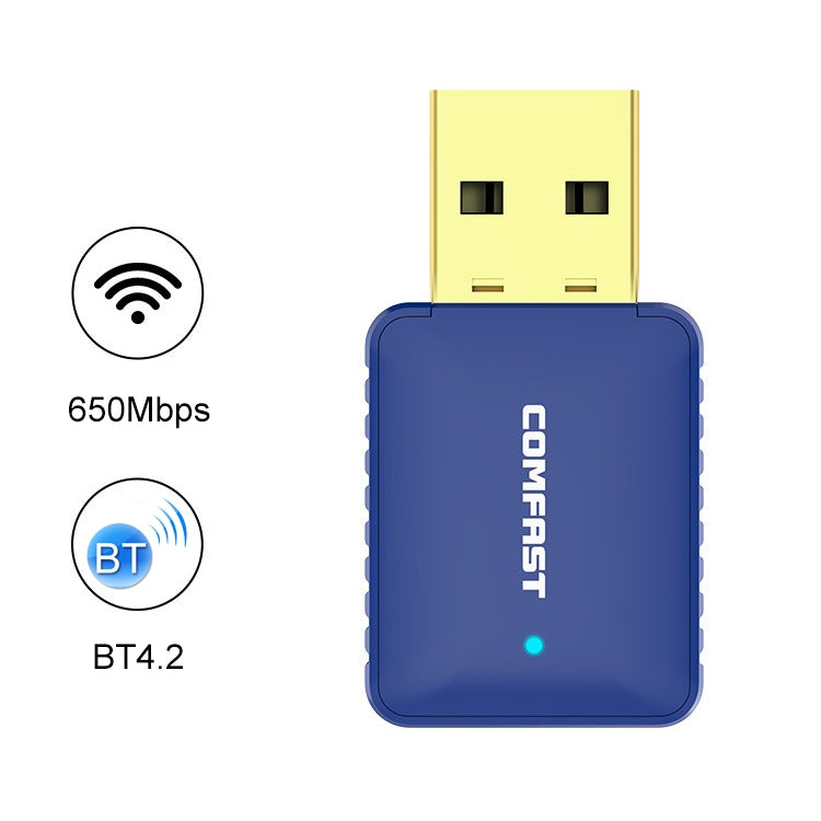 COMFAST CF-726B 650Mbps Receptor adaptador de red USB Wifi Bluetooth de doble banda, CF-726B