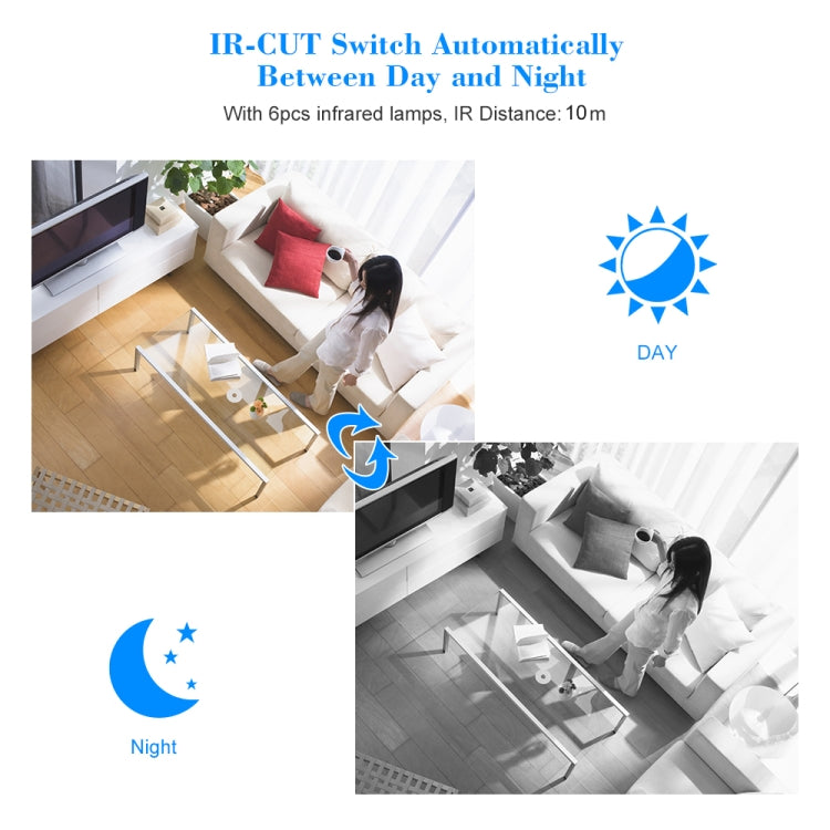 VESAFE VS-DC01 Cámara IP inalámbrica Wifi de audio bidireccional HD 720P de seguridad, compatible con visión nocturna, detección PIR y tarjeta TF, IP54 a prueba de agua, VS-DC01